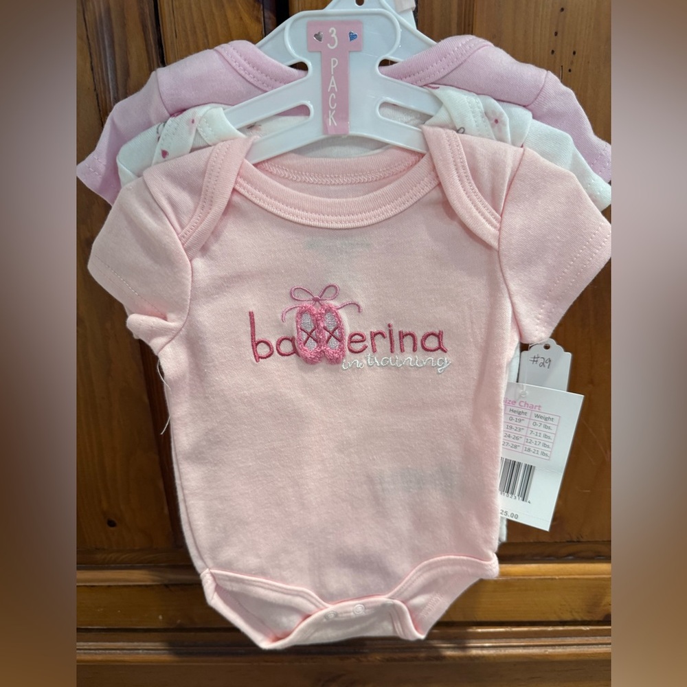 Ballerina Pink Baby Bodysuit Set